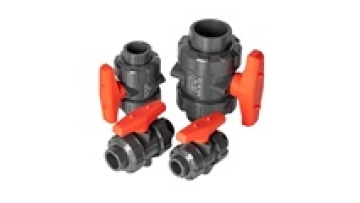 China Factory Prices Manufacturer High Quality Dark Grey UPVC DIN DN50 UPVC Double Union Ball Valve1