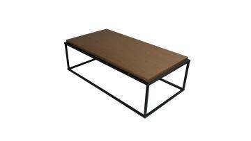 Modern Coffee Table Large Office Furniture Easy to Install Farmhouse Rectangle Wood Metal Center Table for Reception Area