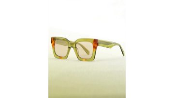 Modern Square Laminated Acetate Female Sunglasses 24A8130