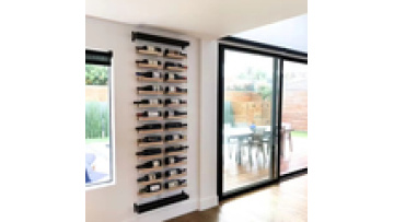 iron work hot sale Custom European modern Style  Living Room supermarket  Wall Mounted bar wine Display rack storage Cabinet1