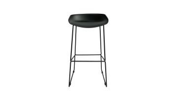 Black ABS Height Barstool With Powder Coating Metal Frame Club Bar Stool