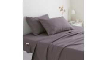 Bedding Wholesale Bamboo Sheet Set Organic Bamboo 100% Pure Bedroom Customized Logo Polyester Woven 60 Solid American Style 3-41