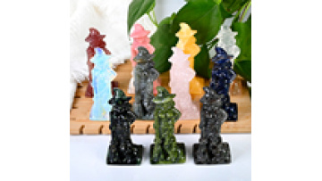 Wholesale Mix Materials Rose Quartz Witch Carvings Crystal Witch for Decoration1