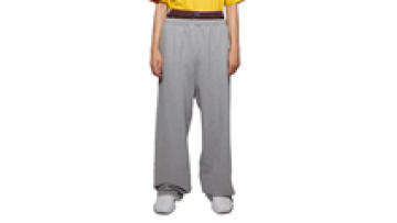 Custom Mens Casual Double Waist Baggy Terry Pants Cotton Trouser for Men1