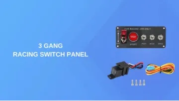 Ignition Switch Panel for Racing Car 5 in 1 Engine Start Push Button Switch Panel Carbon Fiber 12V LED Toggle Switches for Race Car RV Truck1