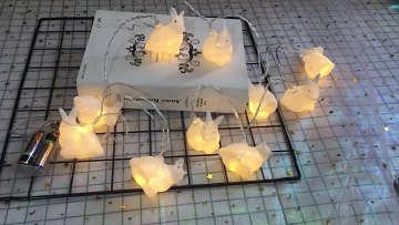 Easter Party Decoration Easter Bunny LED String Lamp Family Party Decoration Small Animal Fairy Tale String Light1