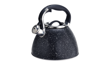 FH-322 black hexagon teapot with obvious edges