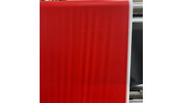 LIVITE 0.4mm red PVC high polyester coating for bag materials is in production.