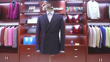 Aoshi Italian Style full Canvas Peaked Lapel Custom Bespoke Tailor Double breasted Men Suits  Customised Pants1