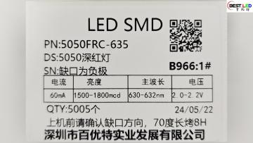 5050 SMD LED with 632-634nm Wavelength 