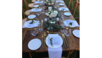 2024 New Style  Products Commercial Furniture Rectangle Shape Nature Wood Hotel Folding Outdoor Wedding  Banquet Wooden Table1