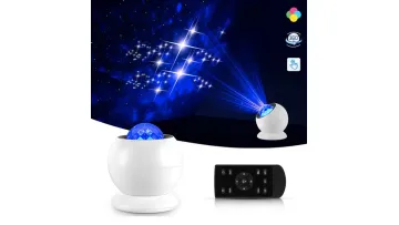 Night Light Starry Sky Projector Water Wave Rotating LED Star Projection Touch Control Bedroom Bedside Lamp1