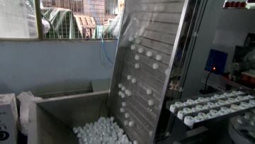 Automatic pad printer for bottle caps.mp4
