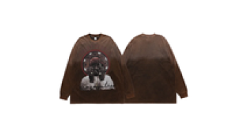 Fashionable Acid Wash Custom Print Crew Neck Unisex 100%Cotton Pullover Sweatshirt With Custom Logo1