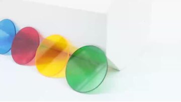 Colored optical glass display