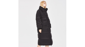Women Stand Collar Long Down Coat