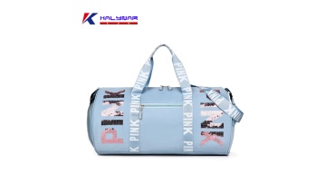 pink duffle travel sport bag