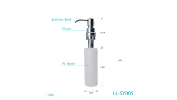 Bathroom Liquid Soap Built-in Lotion Pump Plastic Bottle 350ml Kitchen Sink Soap Dispenser1