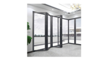 Modern white aluminum super large exterior security front door sliding moving glass Anti-pinch bi-fold doors for house1