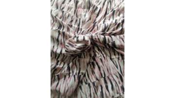 Polyester wool peach print fabric