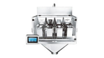 four heads linear digital weighing candy fruit for small business weigher packing machine1