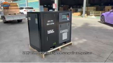 20HP IP55 Black power frequency screw air compressor