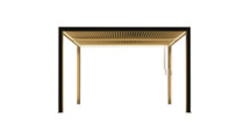 High Quality Customized Outdoor Aluminum Pergolas Lourved Roof Luxury Arch Arbour Design Metal Frame Coated Wood Manual1