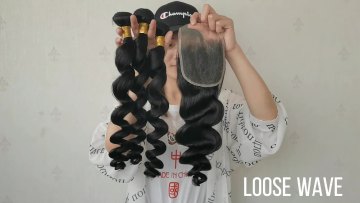 Cheap 10a Wholesale Unprocessed Raw Indian Virgin Cuticle Aligned Free Human Hair Sample Loose Wave Hair Extension1
