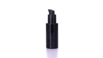 Black glass lotion bottle with pump caps