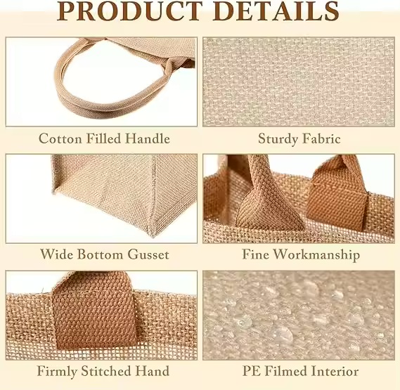 small burlap bags