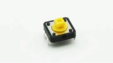 TACT SWITCH 12X12mm 4P YELLOW Handle DIP