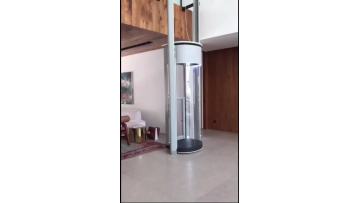 Circular sightseeing elevator