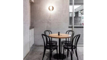 New trend fashion modern commercial   furniture fast food shop  wood and metal kitchen  restaurant dining table1
