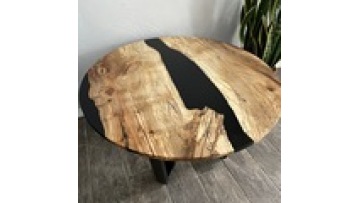 Factory Directly Home Furniture Solid Walnut Wood Restaurant Kitchen River Epoxy Resin Dining Table1