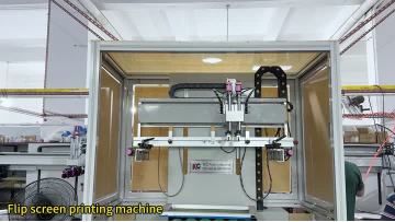 Crate automatic rotating screen printing machine