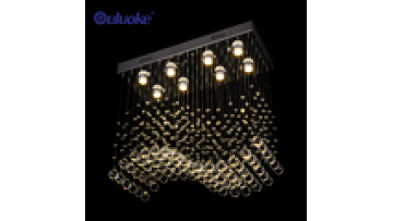 European Luxury LED Crystal Chandelier for Single Stairway Hanging Lighting1