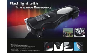 5 in1 Multi-functional Waterproof Flashlight With Safety Hammer Knife Emergency Light Tire Gauge for Car Truck1