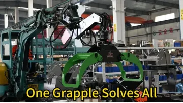 Manufacture Clamshell Grapple Material Handling Fork Grapple for Industrial Waste Management1
