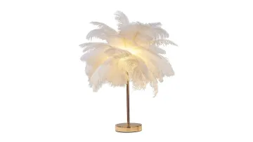 Modern Luxury Ostrich Feather LED Lamp for Elegant Bedrooms1