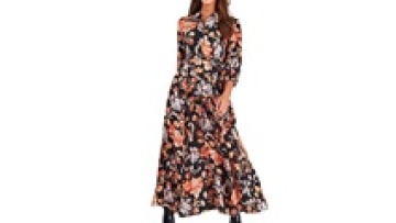 Custom Casual Floral Dress Plus Size Women Dress Dress1