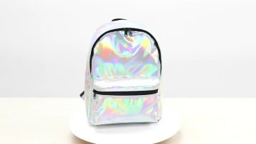 New Stylish Shiny Holographic Glitter Backpack Custom Travel School Backpack Bag Big Trending Back Packs With USB Charging1