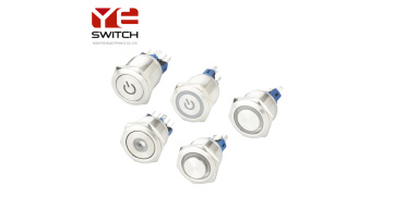 YESWITCH 22mm IP67 sealed LED Metal Push Button Sw