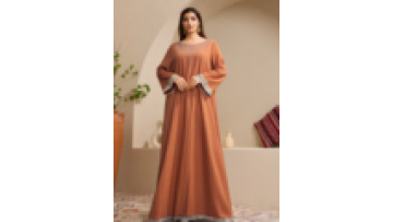 2026 New Arrival Elegant Long Sleeve Modest Dress Shiny Rhinestone Embellished Abaya Women Muslim Dress for Dubai Ramadan&Eid1