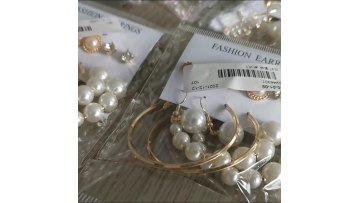 Fashion Gold Plated Bohemia baroque pearl earring sets drop earrings cultured pearl earrings for women1