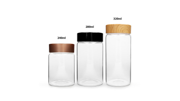 65mm 240ml 280ml 320ml Borosillicate Glass Jar 