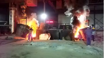 Casting process molten steel casting