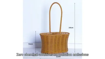 Handmade Imitation Vine Handheld Flower Basket Fruit Gift Storage Basket1