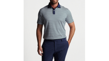 New Arrival Activewear Clothing Golf Polo T Shirt Wholesale Custom Stripe Color Slim Fitting Stretchy Cotton Polo T-shirts1