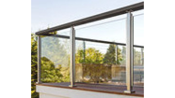 New design aluminium U channel frameless glass railing balcony balustrade1