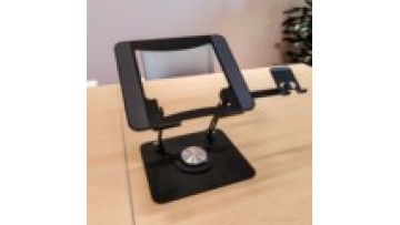 2025 New Arrival Laptop Stand with Usb Hub and Phone Stand  Carbon Steel Adjustable Height Portable Laptop Holder with USB Port1